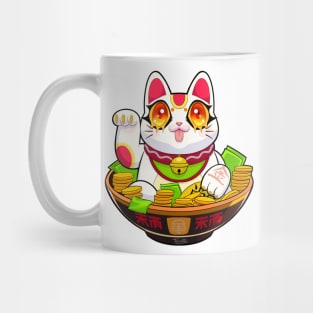 Cute Maneki Neko Ramen T-Shirt 3 Mug